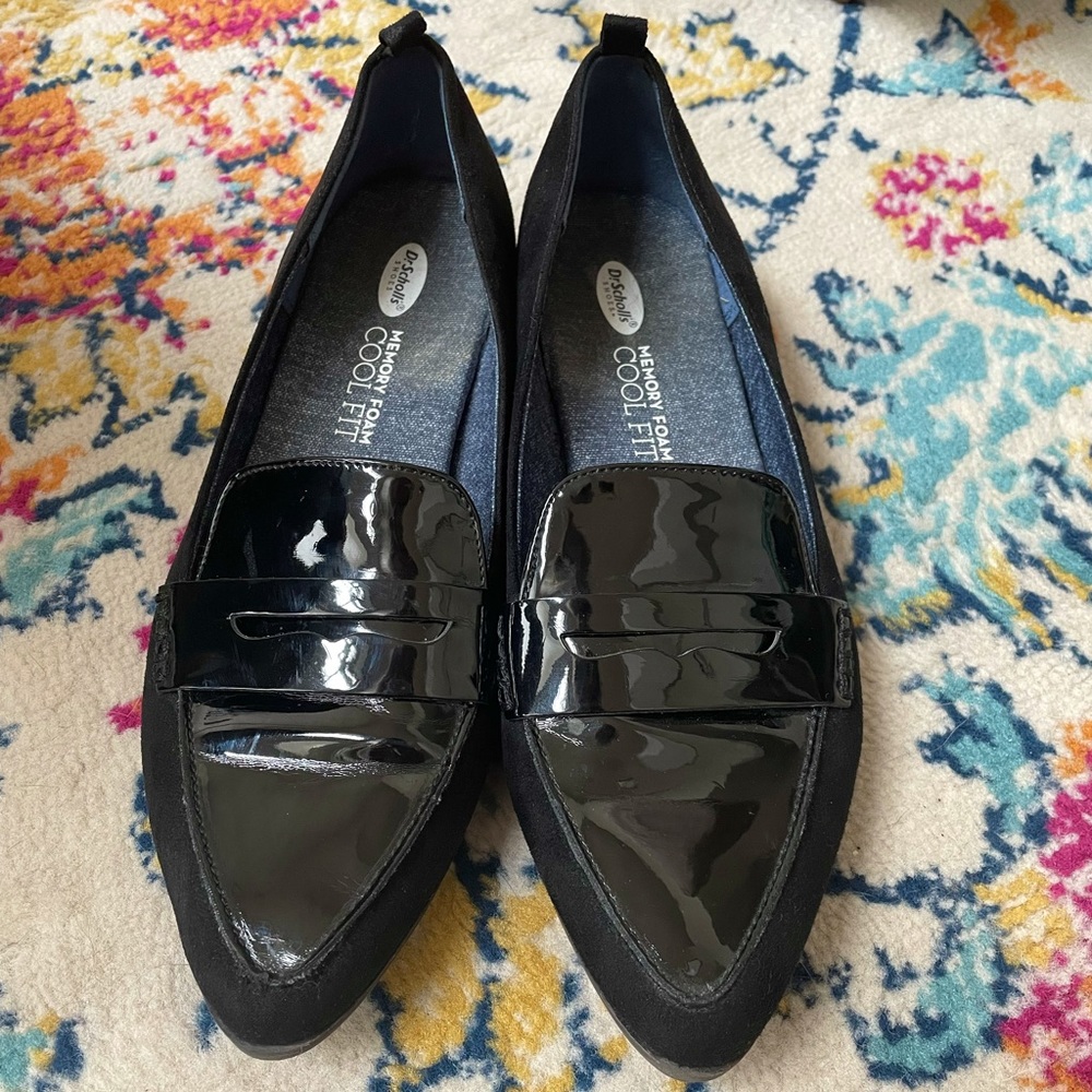 Dr. Scholls memory foam black loafers